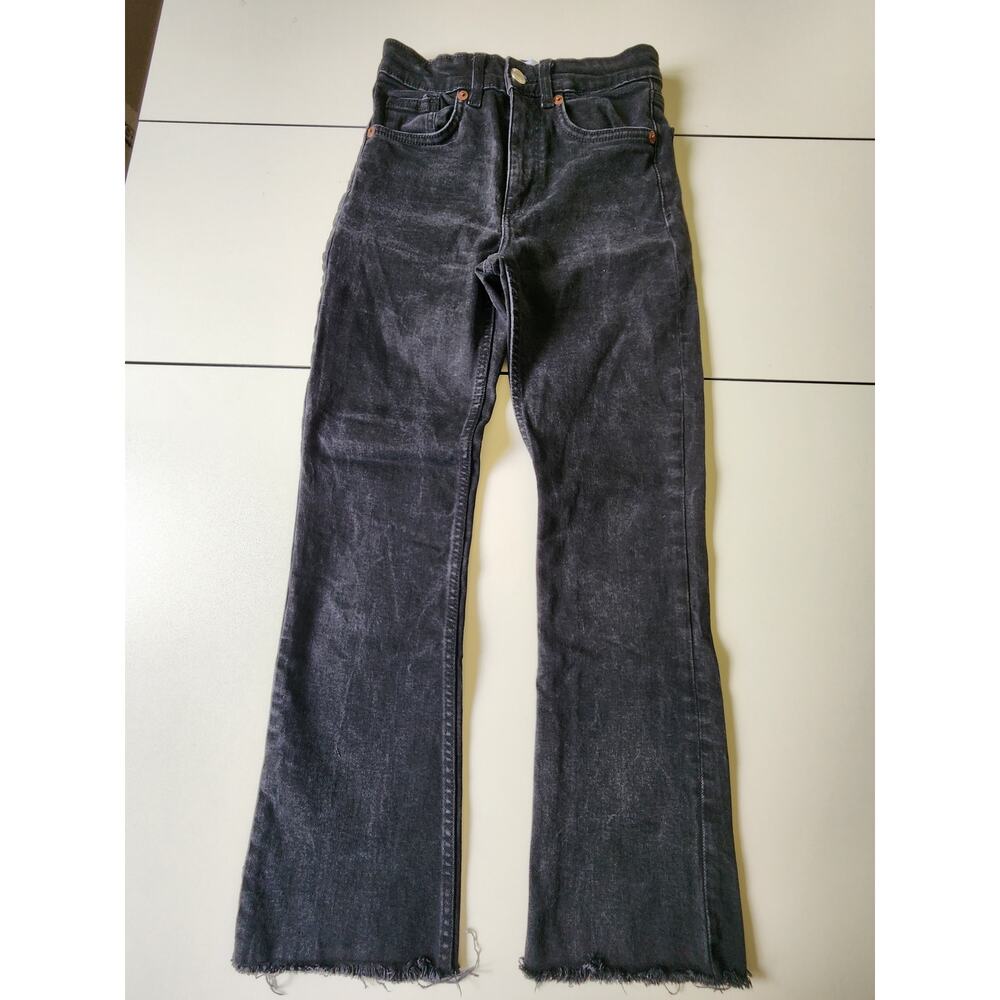 Vintage Zara‎ Black Flare Wide Leg Jeans Womens 4